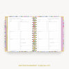Day Designer 2024 mini weekly planner: Blurred Spring cover with entertainment party planner