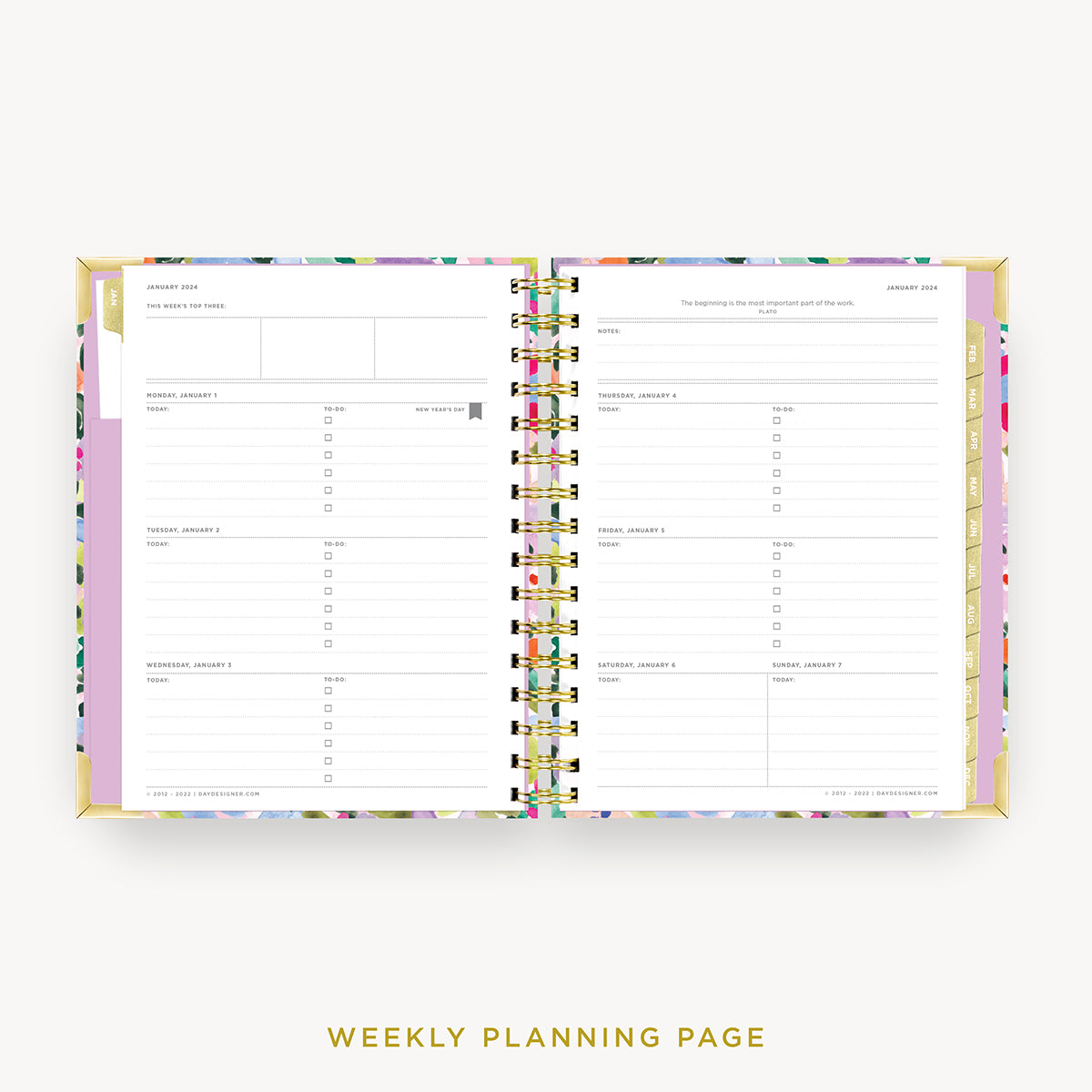 2024 Mini Weekly Planner: Blurred Spring | Day Designer