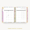 Day Designer 2024 mini weekly planner: Blurred Spring cover with monthly calendar