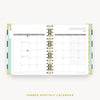 Day Designer 2024 mini weekly planner: Black Stripe cover with monthly calendar