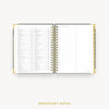 Day Designer 2024 weekly planner: Charcoal Bookcloth cover with holidays page