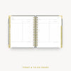 Day Designer 2024 weekly planner: Charcoal Bookcloth cover with undated daily planning pages