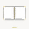 Day Designer 2024 weekly planner: Charcoal Bookcloth cover with expense tracking pages
