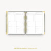 Day Designer 2024 weekly planner: Charcoal Bookcloth cover with entertainment party planner