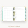 Day Designer 2024-25 mini daily planner: Black Stripe cover with ideal week worksheet