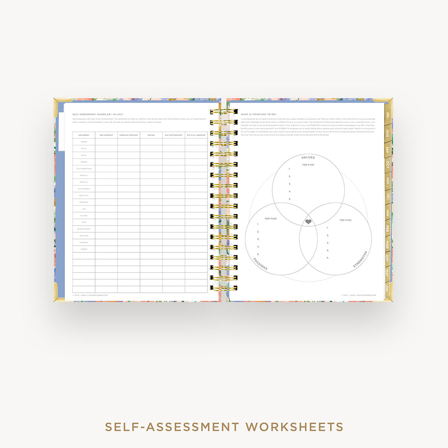 Day Designer 2024-25 daily planner: Lorelei cover with self assessment worksheet