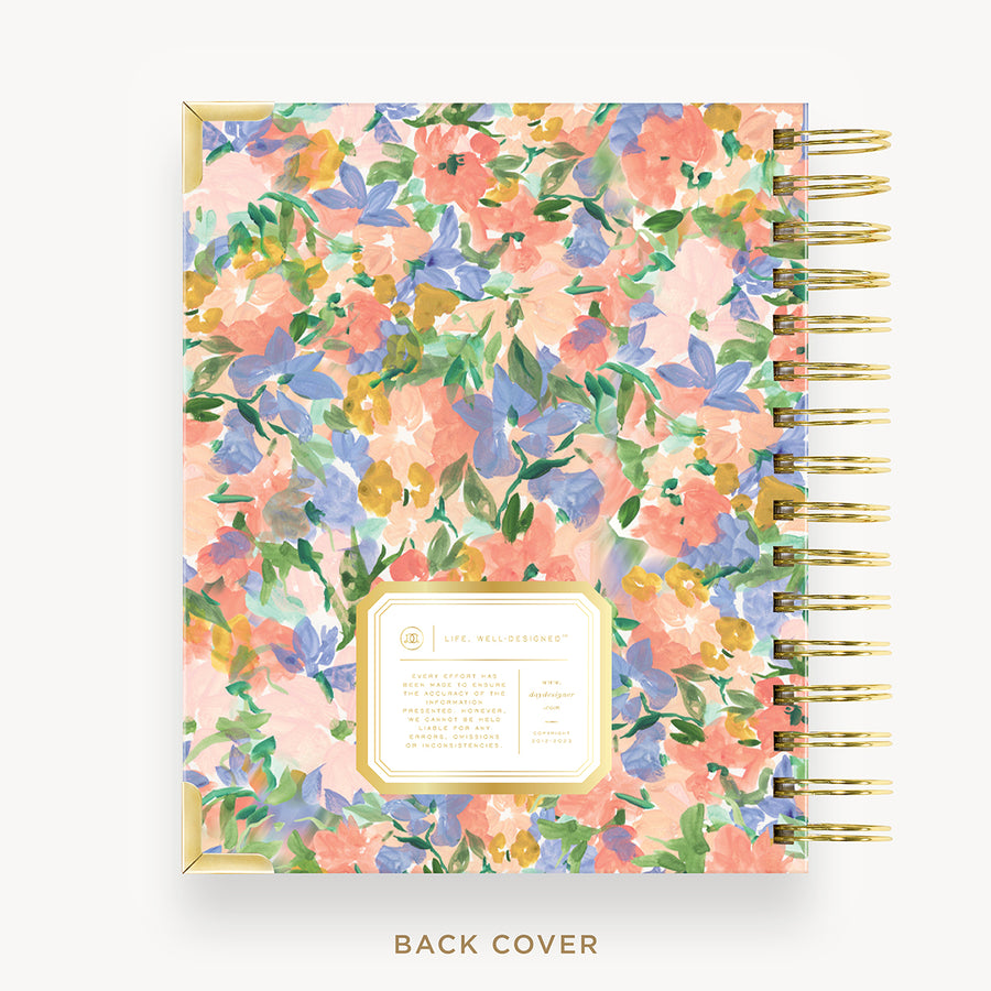 Day Designer 2024-25 mini daily planner: Lorelei cover with back cover with gold detail