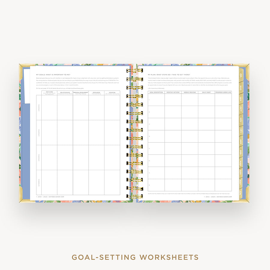 Day Designer 2024-25 mini daily planner: Lorelei cover with goals worksheet