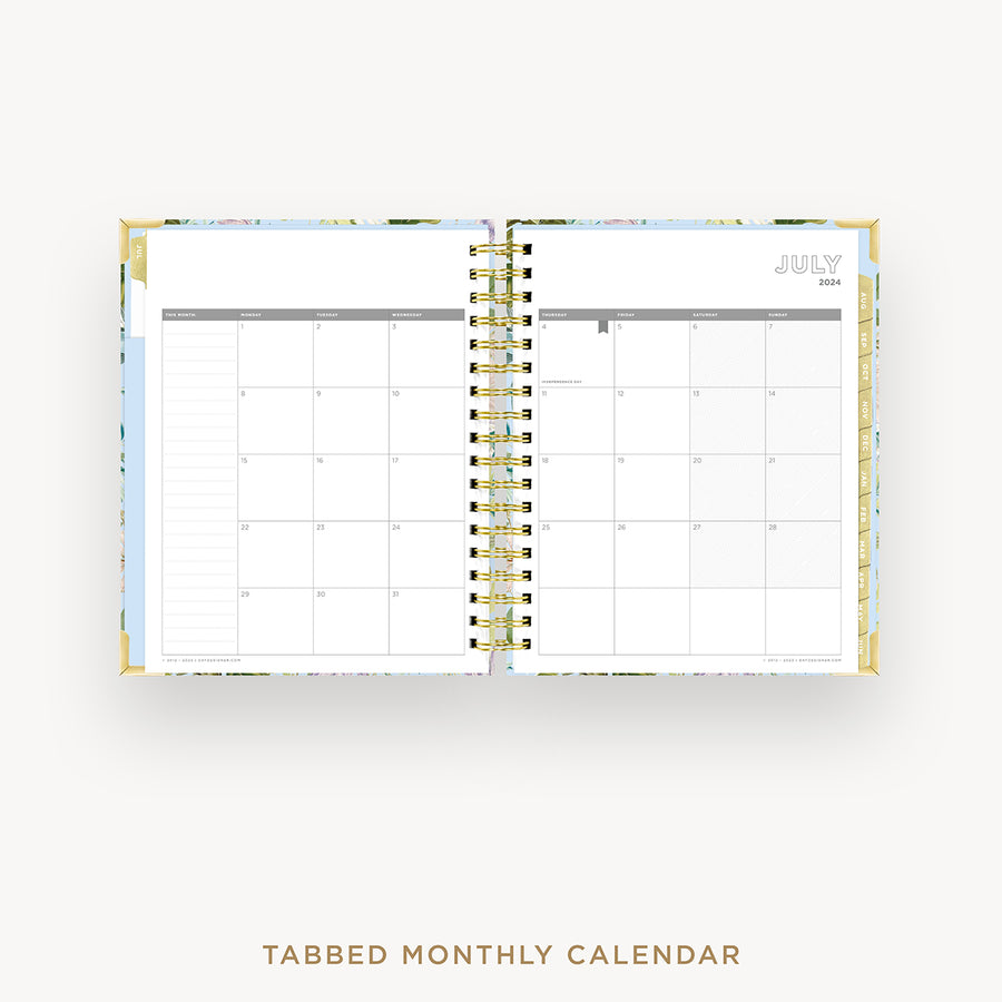 Day Designer 2024-25 daily planner: Palmetto cover with monthly calendar