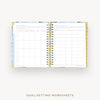 Day Designer 2024-25 daily planner: Palmetto cover with goals worksheet