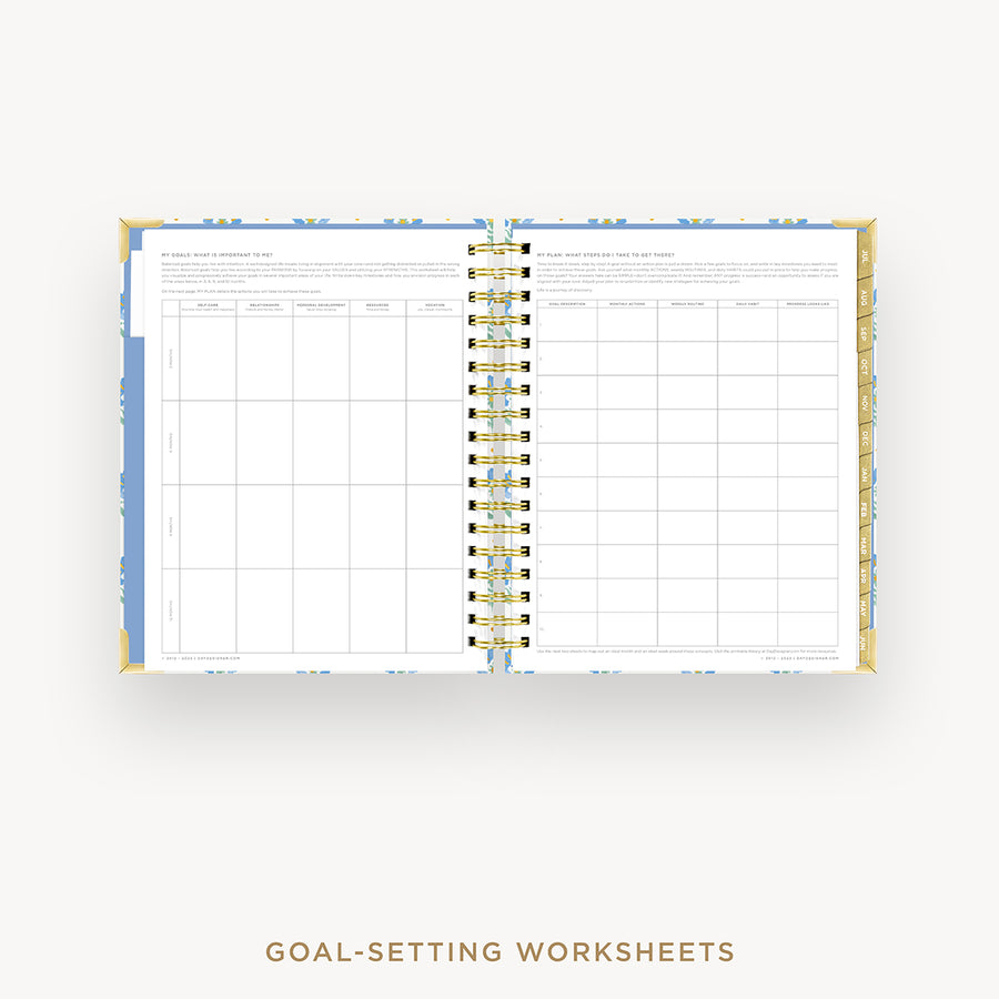 Day Designer 2024-25 daily planner: Tasha cover with goals worksheet