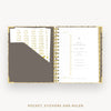 Day Designer 2024-25 mini daily planner: Savannah cover with pocket and gold stickers