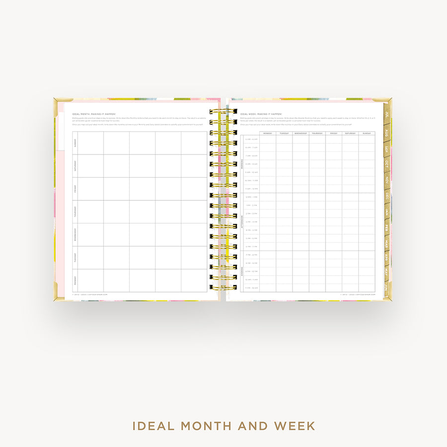 Day Designer 2024-25 daily planner: Serendipity cover with ideal week worksheet