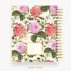 Day Designer 2024-25 daily planner: Camellia back cover with gold detail