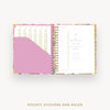 Day Designer 2024-25 daily planner: Camellia cover with pocket and gold stickers