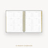 Day Designer 2024-25 daily planner: Charcoal Bookcloth cover with 12 month calendar