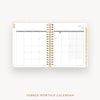 Day Designer 2024-25 daily planner: Peony Bookcloth cover with monthly calendar