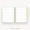 Day Designer 2024-25 mini daily planner: Sage Bookcloth cover with 12 month calendar