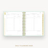 Day Designer 2024-25 mini daily planner: Sage Bookcloth cover with daily planning page
