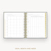 Day Designer 2024-25 mini daily planner: Charcoal Bookcloth cover with ideal week worksheet
