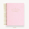 Day Designer 2024-25 mini daily planner: Peony Bookcloth hard cover, gold wire binding