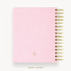 Day Designer 2024-25 mini daily planner: Peony Bookcloth cover with back cover with gold detail