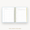 Day Designer 2024-25 mini daily planner: Chambray Bookcloth cover with ideal week worksheet