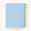 Day Designer 2024-25 mini daily planner: Chambray Bookcloth cover with back cover with gold detail