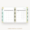 Day Designer 2024-25 mini weekly planner: Black Stripe cover with monthly calendar