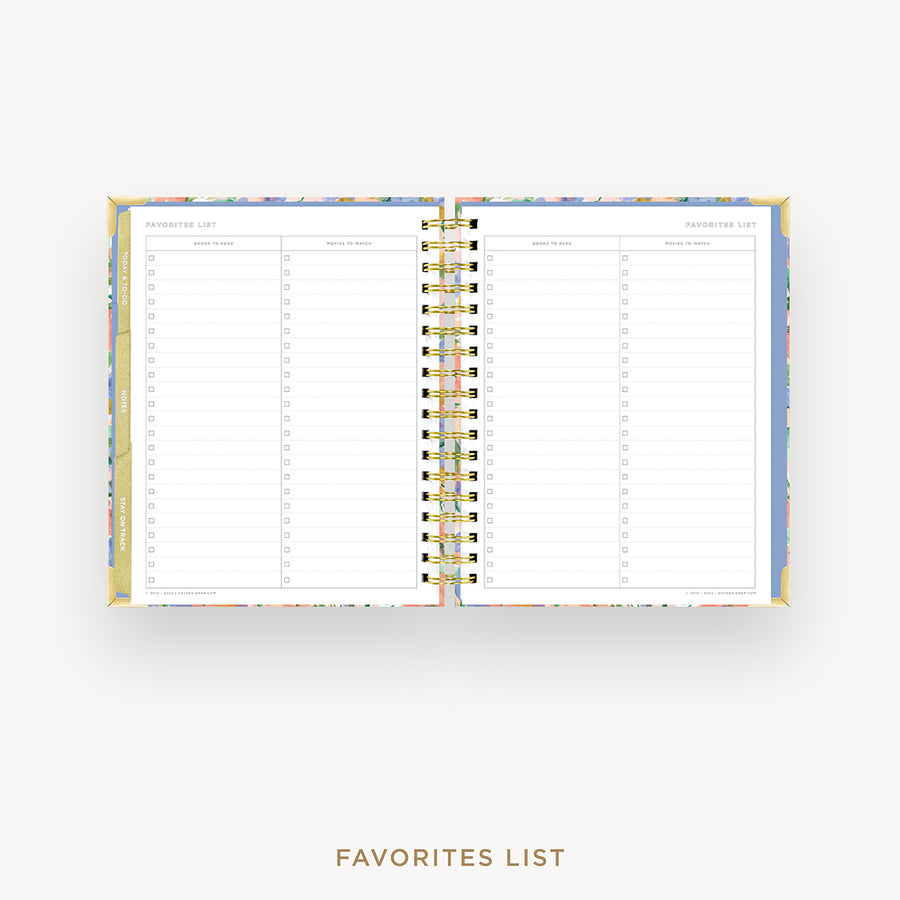 Day Designer 2024-25 weekly planner: Lorelei cover with favorite books and movies pages