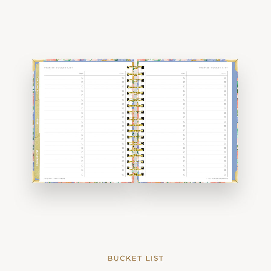 Day Designer 2024-25 weekly planner: Lorelei cover with bucket list