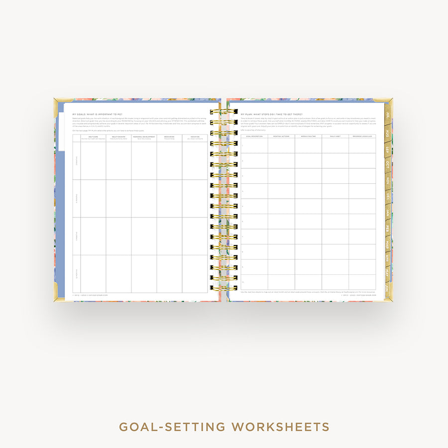 Day Designer 2024-25 weekly planner: Lorelei cover with goals worksheet