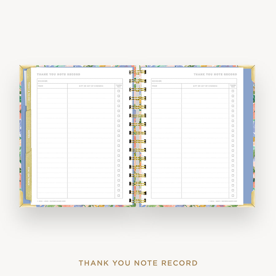 Day Designer 2024-25 mini weekly planner: Lorelei cover with thank you notes pages