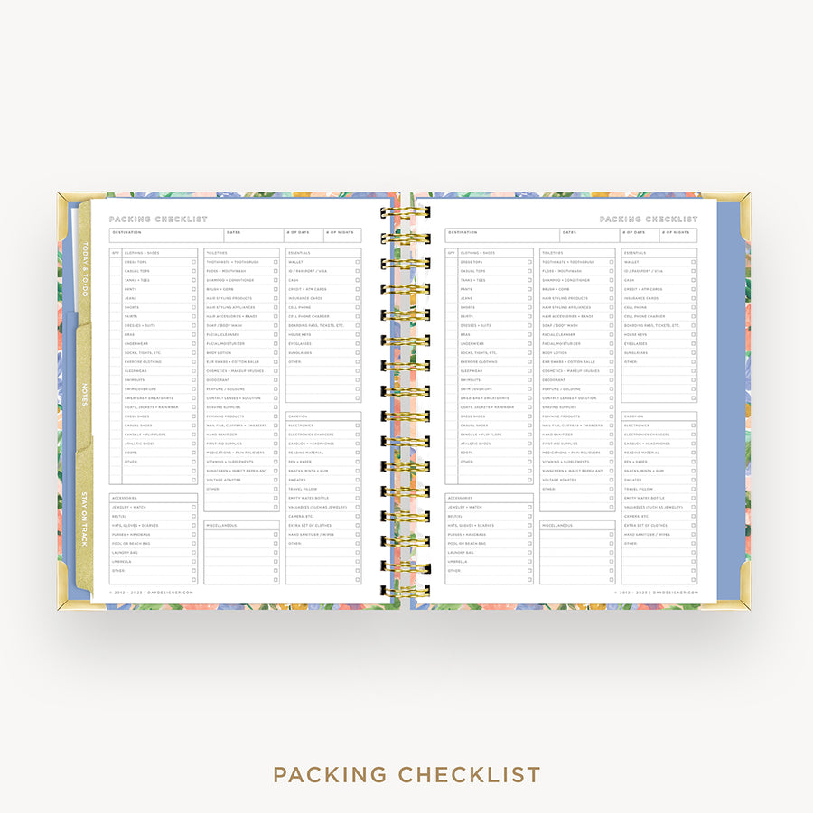 Day Designer 2024-25 mini weekly planner: Lorelei cover with packing checklist
