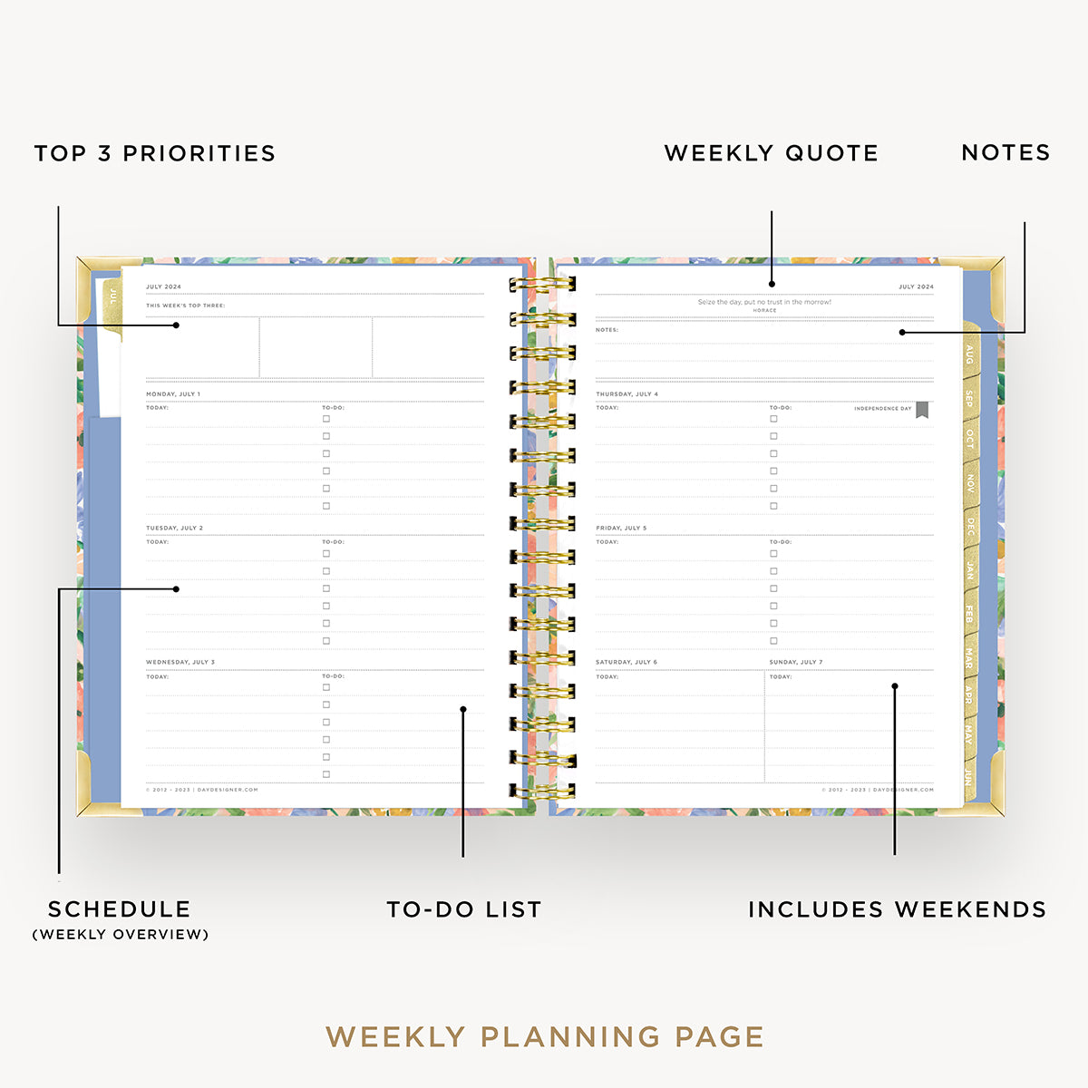 2024-25 Mini Weekly Planner: Lorelei