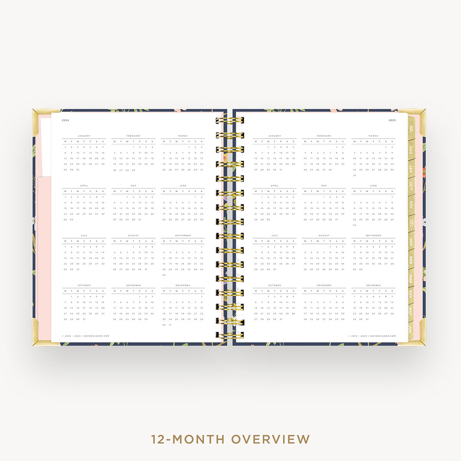Day Designer 2024-25 mini weekly planner: Fresh Sprigs cover with 12 month calendar