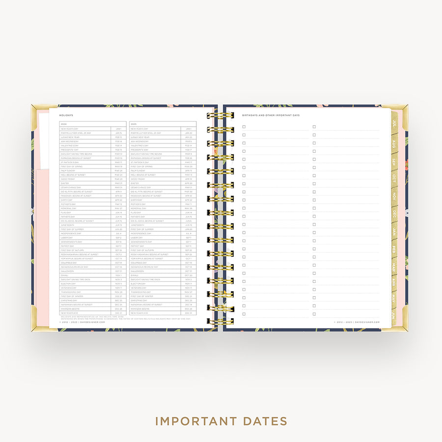 Day Designer 2024-25 mini weekly planner: Fresh Sprigs cover with holidays page