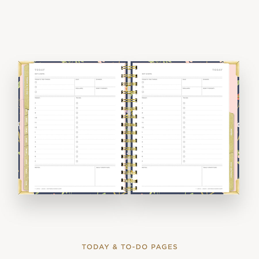 Day Designer 2024-25 mini weekly planner: Fresh Sprigs cover with undated daily planning pages