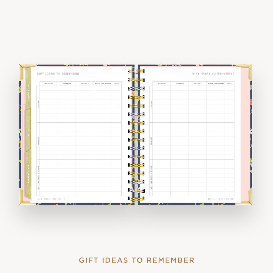 Day Designer 2024-25 mini weekly planner: Fresh Sprigs cover with gift ideas pages