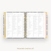 Day Designer 2024-25 mini weekly planner: Fresh Sprigs cover with packing checklist