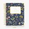 Day Designer 2024-25 mini weekly planner: Fresh Sprigs hard cover, gold wire binding