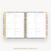 Day Designer 2024-25 mini weekly planner: Fresh Sprigs cover with entertainment party planner