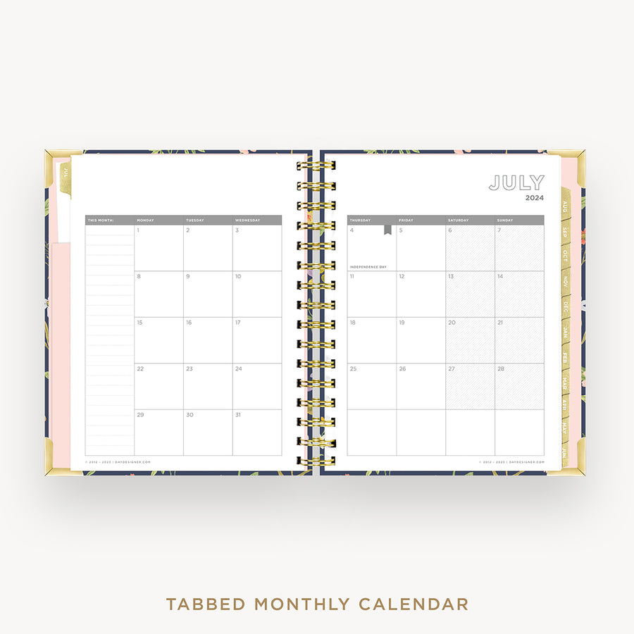 Day Designer 2024-25 mini weekly planner: Fresh Sprigs cover with monthly calendar