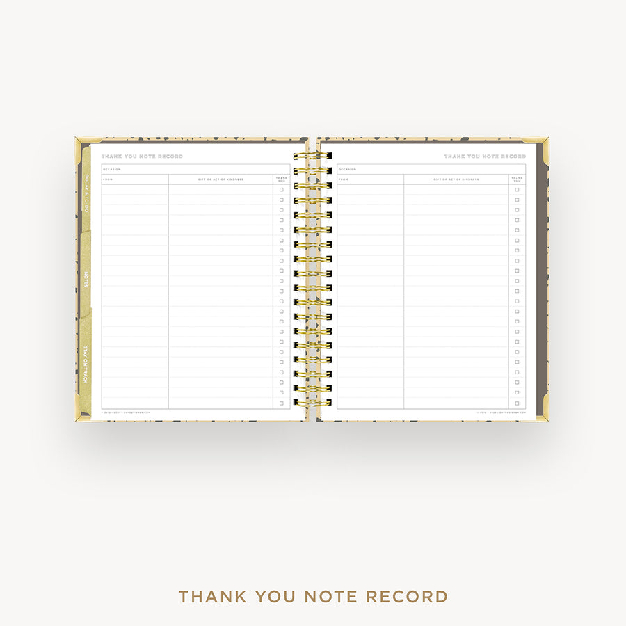 Day Designer 2024-25 weekly planner: Savannah cover with thank you notes pages