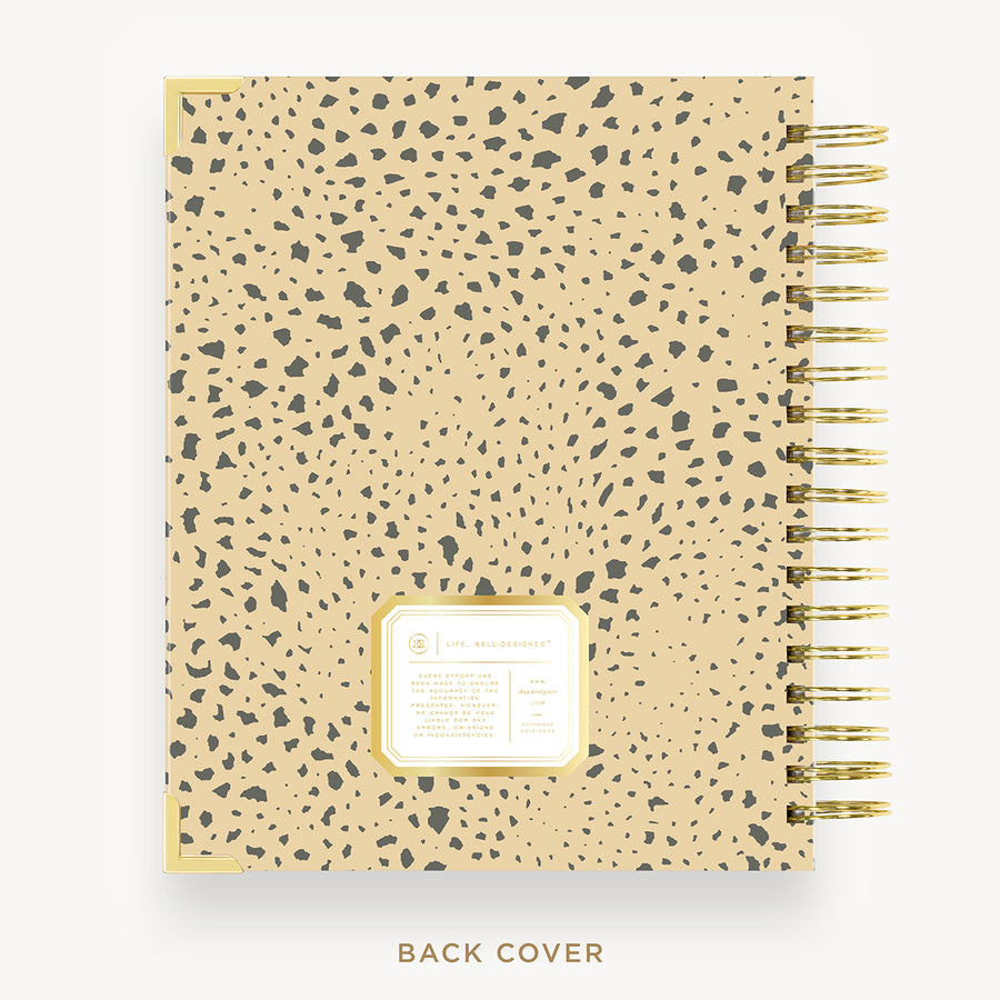 Day Designer 2024-25 weekly planner: Savannah cover with back cover with gold detail