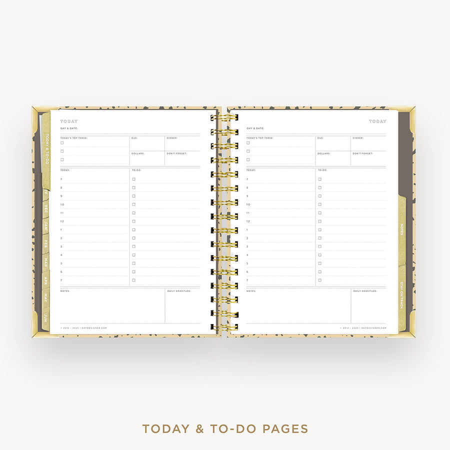 Day Designer 2024-25 mini weekly planner: Savannah cover with undated daily planning pages