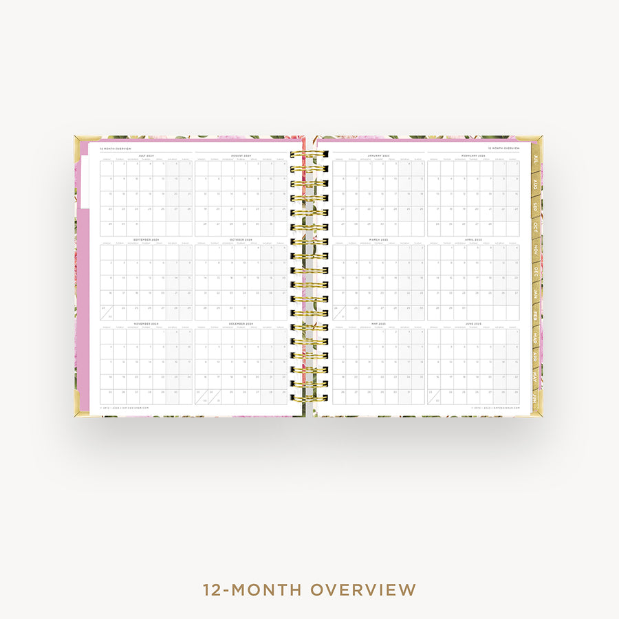 Day Designer 2024-25 weekly planner: Camellia cover with 12 month calendar