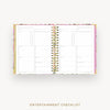 Day Designer 2024-25 weekly planner: Camellia cover with entertainment party planner