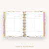 Day Designer 2024-25 mini weekly planner: Camellia cover with undated daily planning pages