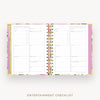 Day Designer 2024-25 mini weekly planner: Camellia cover with entertainment party planner